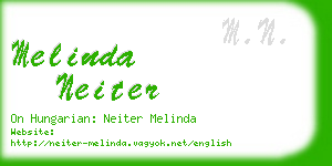 melinda neiter business card